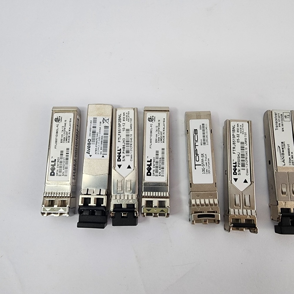 Lot of 18 various SFP fiber transciever modules - Picture 2 of 5
